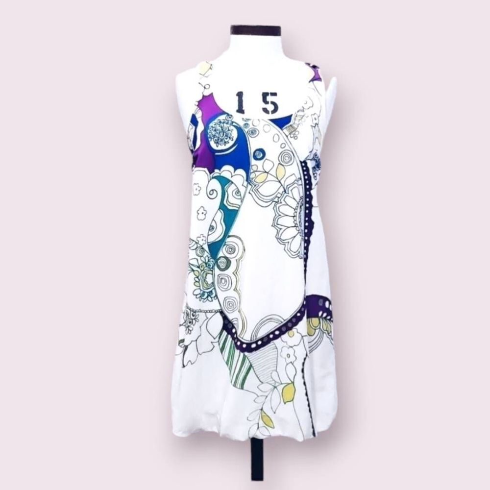Tibi floral silk dress with bubble hem size 2